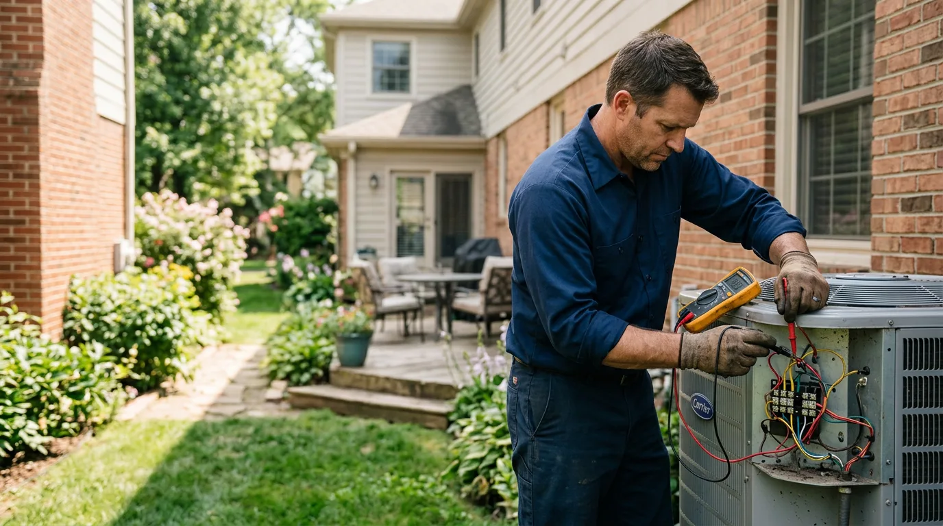 HVAC technician working near Buffalo Grove, IL
